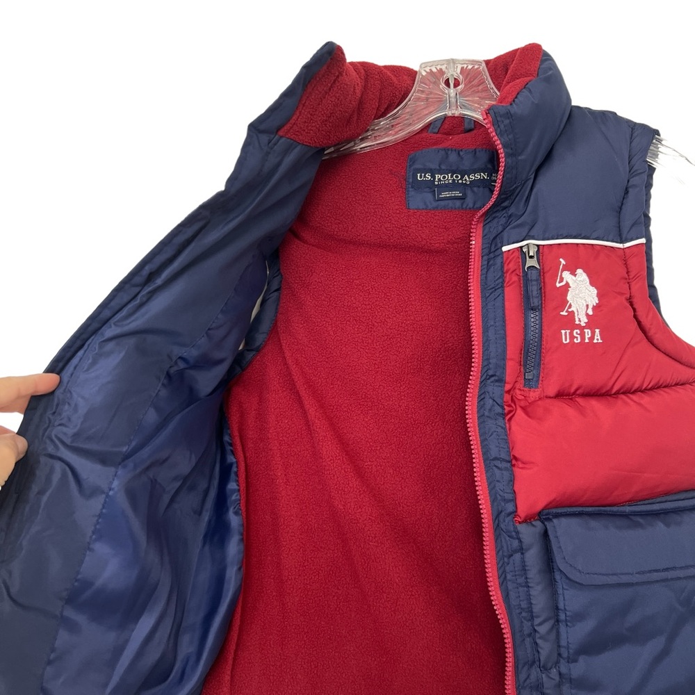 US Polo Assn puffer vest youth size M 10/12 - Picture 3 of 6
